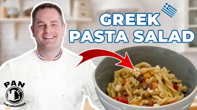 AMAZING & HEALTHY Greek Pasta Salad in Under 10 MIN !!