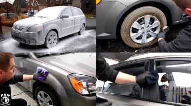 Entretien esthétique d'une voiture négligée vieille de 10 ans!!