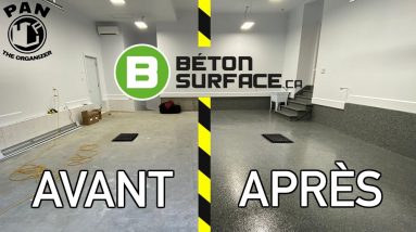 Revêtement de plancher de garage par BÉTON SURFACE !!