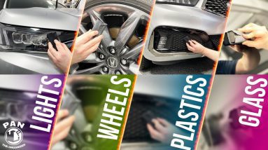 Can I apply a ceramic coating on Glass, Plastics, Wheels, and Headlights?