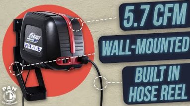 FIAC WallAir: A compact wall mounted air compressor with integrated hose reel!