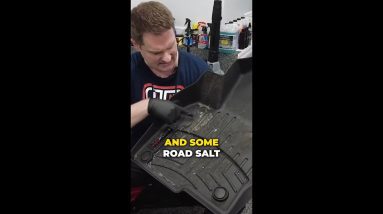 Easy rubber floor mat cleaning! #shorts