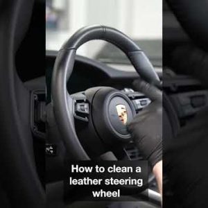How to clean your leather steering wheel! #shorts