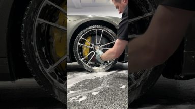 Satisyfing Wheel & Tire Cleaning! #shorts